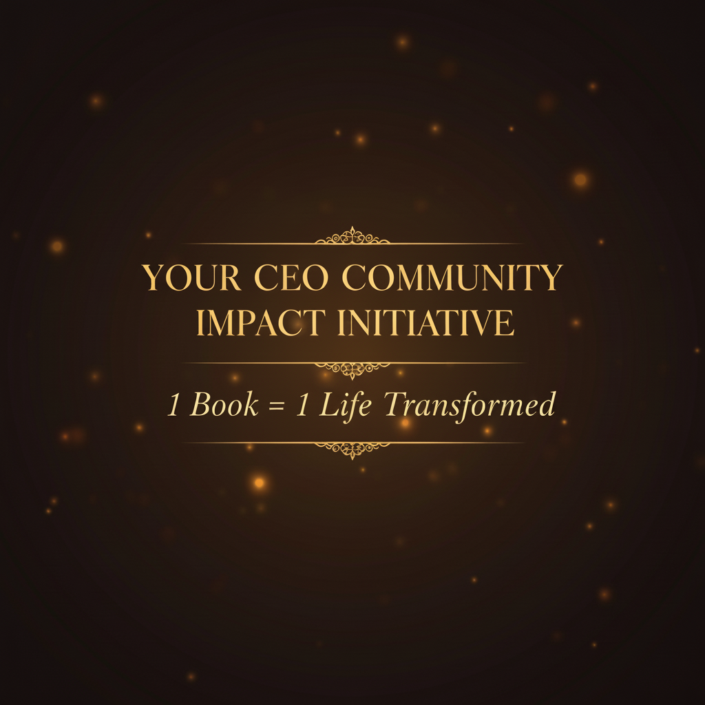 Your CEO Community Impact Initiative — 1 Book = 1 Life Transformed